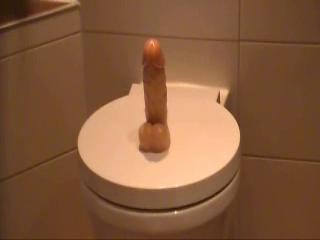 Dildo Sex auf der Toilette